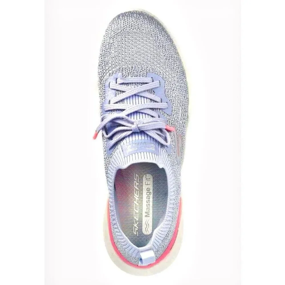NWT in Box Gorgeous Skechers Sz 8.5 Go Walk Massage Fit Purple Lilac Pink Memory